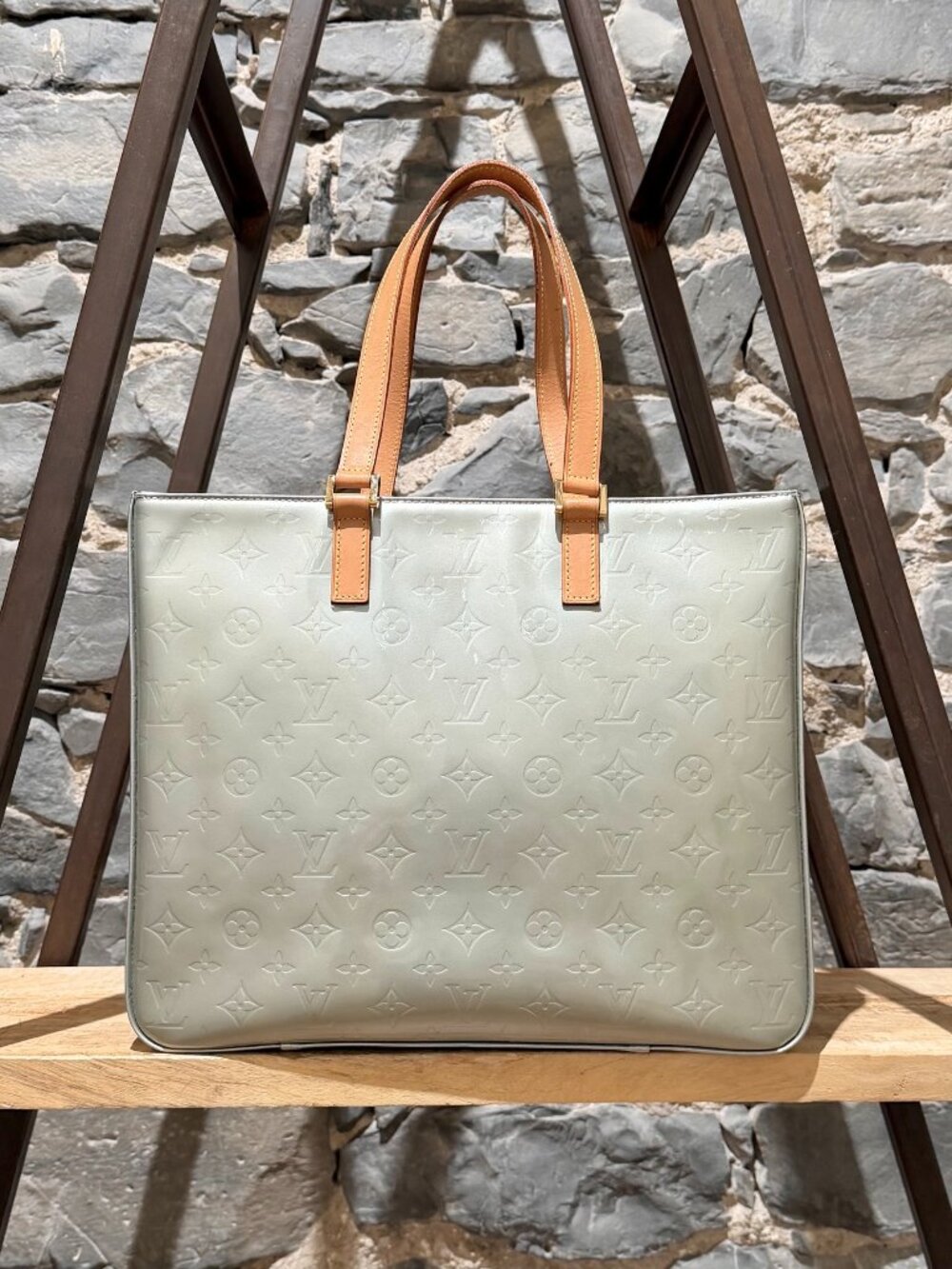 Louis Vuitton Vintage 2001 Green Vernis Monogram Columbus Bag